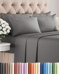 Full 6 Piece Sheet Set - Cooling and Breathable Bed Sheets - Hotel Luxury Bed Sheets for Women, Men, Kids & Teens - Bedding with Deep Pockets & Easy Fit - Soft and Wrinkle Free - Full Dark Grey Sheets