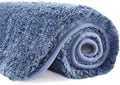 Suchtale Non Slip Bath Mat (16 x 24, Blue) Water Absorbent Soft Microfiber Rug Machine Washable Thick Plush Shaggy Bath Rug for Bathroom, Shower