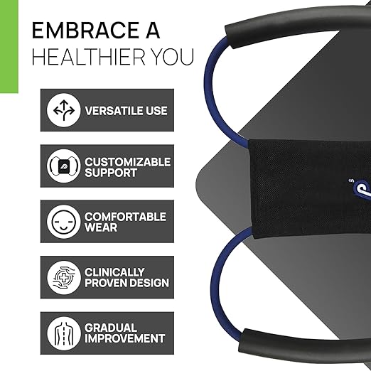 PRIMEKINETIX PostureMedic Posture Corrector for Men & Women - Back Brace for Hunchback Kyphosis Tech Neck - Dynamic Resistance Training Strengthens Back Muscles - Doctor Recommended - Green - Medium