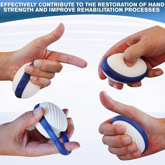 Remedic Hand & Finger Exerciser – Grip Strengthener with 2 Resistance Rings & Training Manual with 30+ Exercises – Strengthens Hand Muscles, Joints & Tendons for Rehab, Therapy & Training