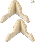 Geelin 2 Pcs Slackline Balance Board Stand Slackline Board Display Rack Wooden Balance Training Accessories for Adult Gym Fitness Center Yoga Surfing Training, 10 x 7.5 x 4 Inch