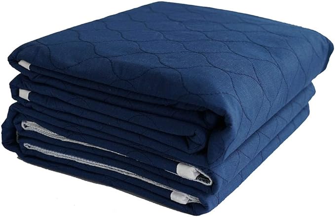 Pack of 2 Cotton Top-Layer Reusable Tuckable Underpads 34"X60" Incontinence Bed Pads Washable 21" Wings