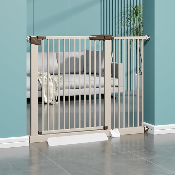 Vanzack Safety Door Fixator Baby Gate Accessory for Stairs and Doorways Anti-Kicking Pedalboard with Non-Slip Teeth Plastic Guardrail Fitting for Baby and Pet Safety