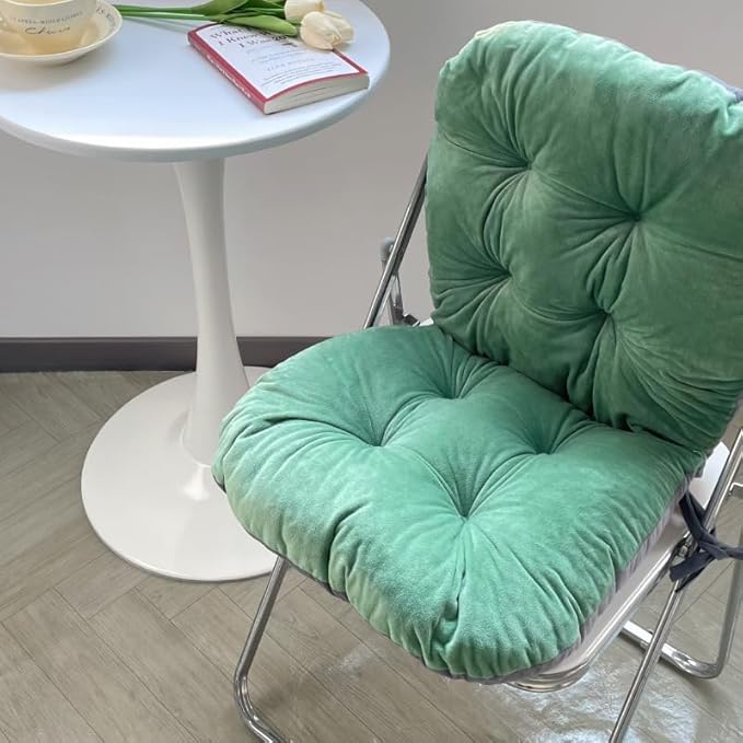 Chair Pads Plush Seat Cushion with Back Support - Office Chair Cushion for Long Sitting Comfort, Multiple Colors Available (Green,42 * 85cm/16.54 * 33.46inch)