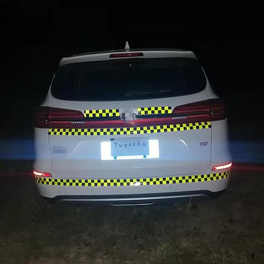 Reflective Tape 2 inch X 66 feet X 10 Rolls, Outdoor Waterproof Hazard Conspicuity Warning Marking Tape for Cars Trucks