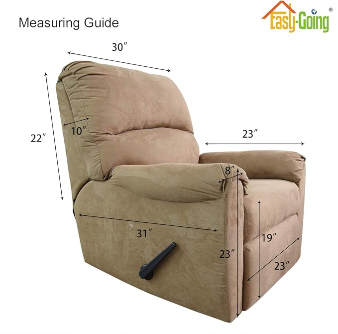 Easy-Going Recliner Chair Slipcover Reversible Sofa Cover Water Resistant Couch Cover Furniture Protector with Elastic Straps for Pets Dog (Recliner 22 inch, Navy/Ivory)