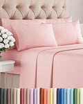King 6 Piece Sheet Set - Cooling and Breathable Bed Sheets - Hotel Luxury Bed Sheets for Women, Men, Kids & Teens - Bedding with Deep Pockets & Easy Fit - Soft and Wrinkle Free - King Baby Pink Sheets