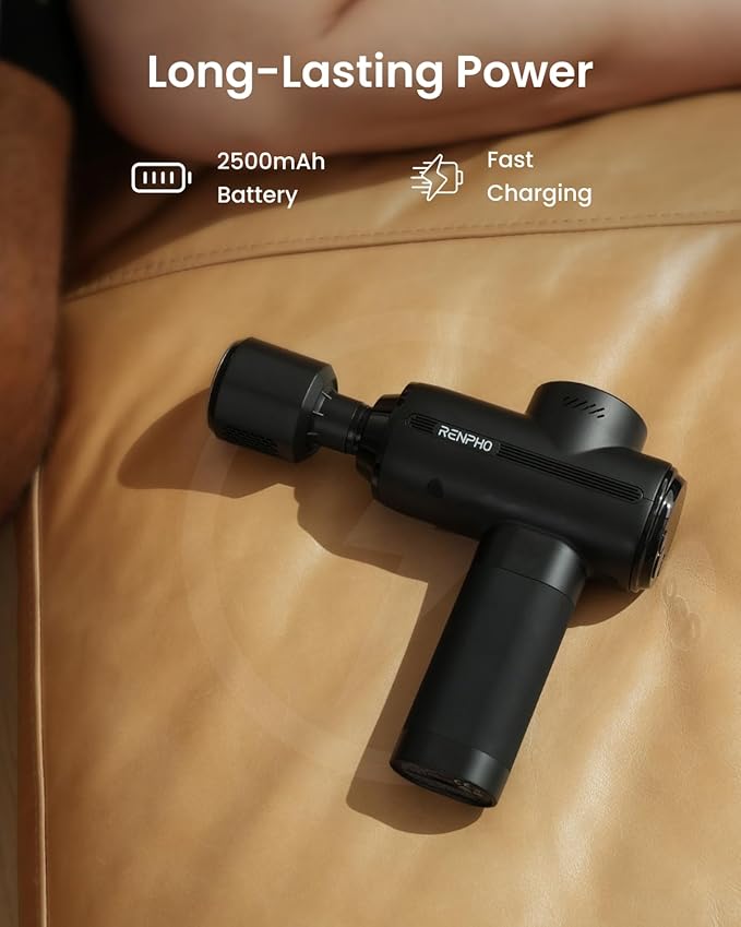 RENPHO Active Thermacool 2 Massage Gun with Heat and Cold, New Year's Gifts, [2026 Upgraded] Percussion Deep Tissue Handheld Neck Massager, FSA Approved, Muscle Masajeador for Men Women Athletes HSA