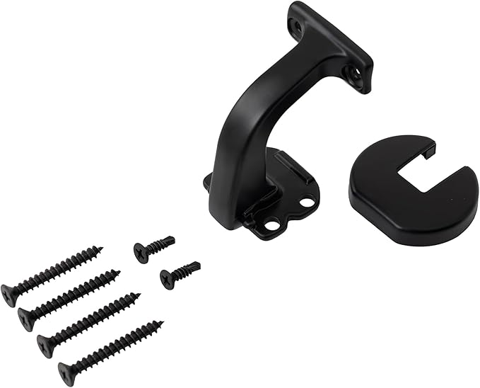 10FT Handrails for Indoor Stairs,Deck,Slope,Modern Aluminum Handrail Set, Wall Mounted, with Zink-Alloy Brackets Aluminium Railing System,Rust Free. (Matte Black, 10 FT)