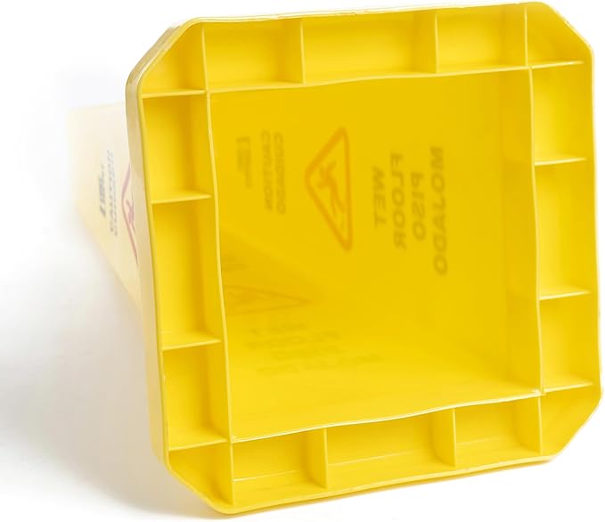 MATTHEW CLEANING 3 Packs 36” Caution Wet Floor Safety Cones for Indoors and Outdoors,Bright Yellow Caution Wet Floor Sign,4-Sided Bilingual Signs,Avoid Fall & Slip Accident