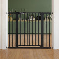 Babelio Baby Gate for Doorways and Stairs, 26-40" Auto Close Dog Gate, PressGuard C5, Easy-Install Pressure Mounted Satey Door, No Drilling Safety Gate for Child and Pets, Black