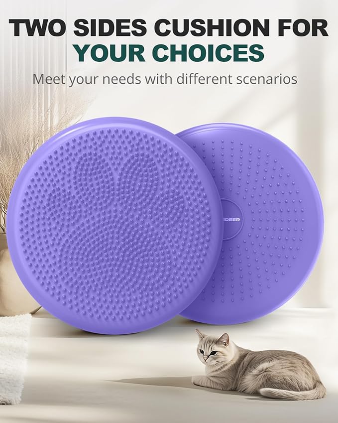 Trideer Wobble Cushion Core Balance Disc, Flexible Seating for Classroom Elementary, Wiggle Seat for Sensory Kids, Balance Pad with Inflation Pump