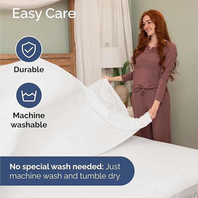 Twin 4 Piece Sheet Set - Cooling & Breathable Bed Sheets - Hotel Luxury Bed Sheets for Women, Men, Kids & Teens - Sheets w/Deep Pockets & Easy Fit - Soft & Wrinkle Free - Twin Antique White Sheets