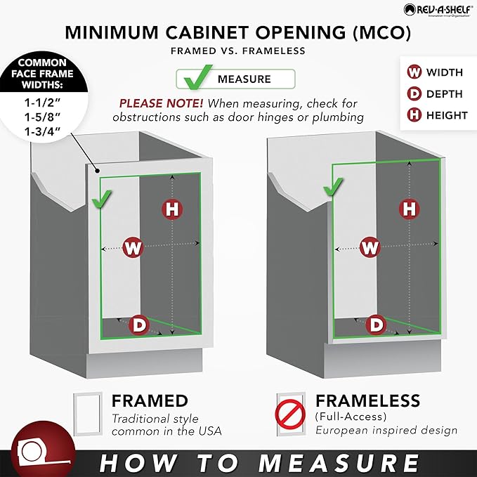 Rev-A-Shelf Pull Out Kitchen Cabinet Storage Organizer with Solid Bottom and Undermount Soft-Close Full Extension Slides, 54BK-12SC-1