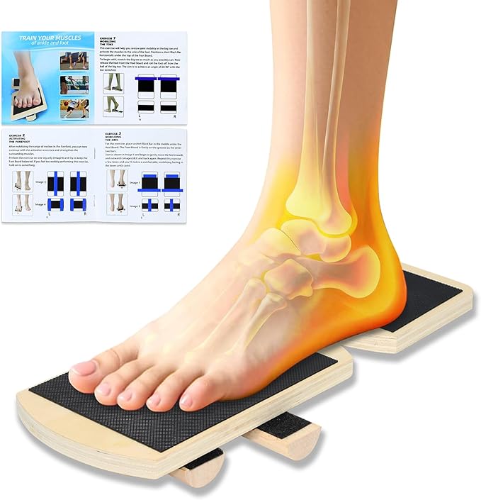 Ankle Balance Board & Ankle Stretcher for Physical Therapy Rehab, Plantar Fasciitis Relief, Stability Training, Christmas Gifts for Dad Mom and Colleagues – Foot Strengthener