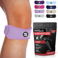 Sleeve Stars Swedish Brand Patellar Tendon Support Strap for Women & Men Effective Osgood Schlatter Knee Brace Youth & Kids Knee Brace with 3 Adjustable Length fits 7"-15" (Single/Light Purple/Kids)