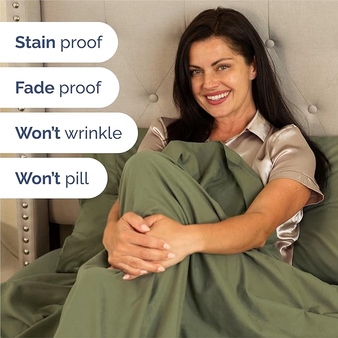 Queen 6 Piece Sheet Set - Cooling & Breathable Bed Sheets - Hotel Luxury Bed Sheets for Women, Men, Kids & Teens - Bedding w/Deep Pockets & Easy Fit - Soft & Wrinkle Free - Queen Sage Green Sheets