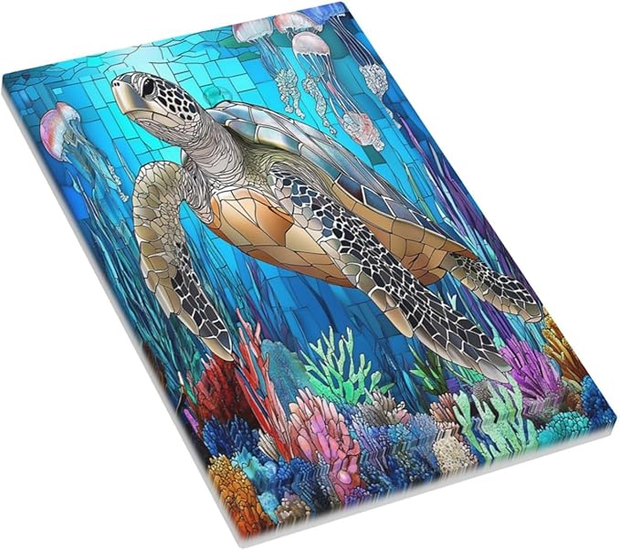 Light Switch Cover Plate Nautical Sea Turtle Coral Jellyfish 1 Gang No Device Blank Electrical Wall Plates Faceplate Decorative Switch Plate For Kids Room Nursery Decor