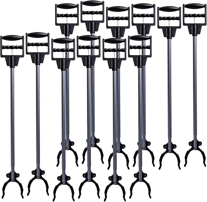 31’’ Grabber Reacher Tool - Heavy Duty 5 lb. Weight Capacity Reaching Picker Upper Stick with Full handgrip for Post Surgery, Seniors, Cleaning Trash (12)