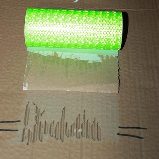 Industrial Reflective Tape Green 4 inch for Cars, Outdoor Waterproof Hazard Conspicuity Warning Marking Tape (10 feet)