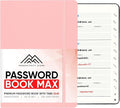 PRODUCTIVITY STORE Best Password Book With Alphabetical Tabs | Password Book, Organizer & Notebook | Password Keeper To Keep Website Logins & Passwords Safe | Black | Medium 5x8