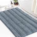 Turquoize Chenille Bath Rugs Shaggy Non Slip Bath Mat 24 x 36 Stone Blue Bath Rug Extra Soft and Absorbent Area Rug, 24"x 36", Stone Blue
