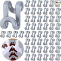 Unittype 150 Pcs Space Saving Hanger Hooks, Clothes Hanger Connector Hooks, Heavy Duty Space Saver Extender Clips for Closet Organizers (Gray)