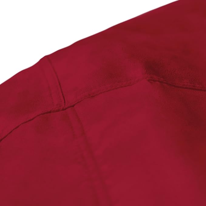 Lumaland Luxurious 4ft Large Bean Bag Chair with Microsuede Cover - Ultra Soft, Foam Filling, Washable Bean Bag Sofa for Kids, Teenagers, Adults, Pets - Sack Chair for Dorm, Kid's Room - Red