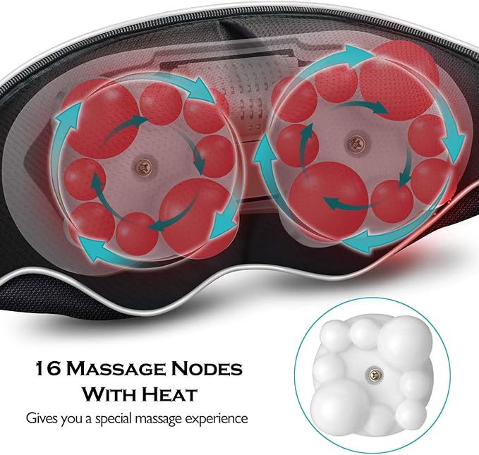 VIKTOR JURGEN Christmas Gifts for Women & Men, Shiatsu Neck and Shoulder Massager with Heat Deep Tissue Kneading Sports Recovery Massagers for Back, Foot, Relaxation Gifts for Wife, Husband, Him, Her