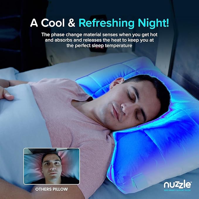 Nuzzle Cooling Adjustable Pillows for Side Sleepers, Luxury King Size Set of 2 Bed Pillows Hotel Collection - Best Adjust Height Soft Firm Pillows for Back, Stomach and Side Sleepers