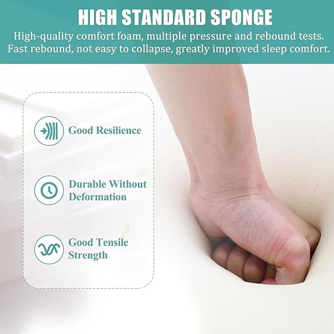 Couch Arm Rest Pillow, High Density Foam Armrest Cushion Removable Pillowcase Washable Elbow Support, Thicken High Density Foam Pad for Recliner Sofa, Bed, Armchair(Style1,27.6X5.9X5.9in)