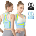 Posture Corrector for Women - Lightweight and Breathable Back Brace for Pain Relief, Rounded Shoulders and Hunchback, Compact & Portable with Fashionable Design, Invisible Under Clothes Blue-L