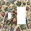 Outlet Covers Vintage Floral Bird Strawberry Thief William Morris 1 Toggle 1 Rocker Combination Decorative Wall Plate Electrical Switch Plates Light Switch Cover Plate for Bedroom Home Decor