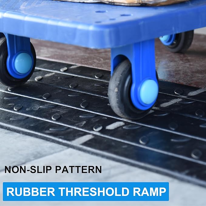 OrangeStar 2-Pack 1" Rise Rubber Threshold Ramp for Doorways, Non-Slip Wheelchair Ramp, 33000lbs Load Capacity, Rubber Curb Ramp for Wheelchair, Scooter