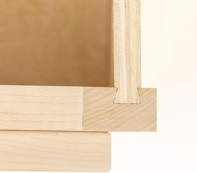 Quicklock RTA (Ready-to-Assemble) | Base Kitchen Cabinets - Shaker Style | Made in America (Raw Maple, 18" Wx34.5 Hx24 D Waste Basket Base)