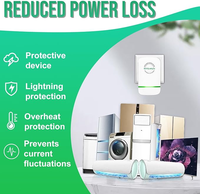 Power Saver Pro,Electricity Saving Box,Stop Watt Energy Saving Device,Eco Volt Pro Energy Saver,Professional Power Saver Device,US Plug,90V-250V 30KW,White,6Pack