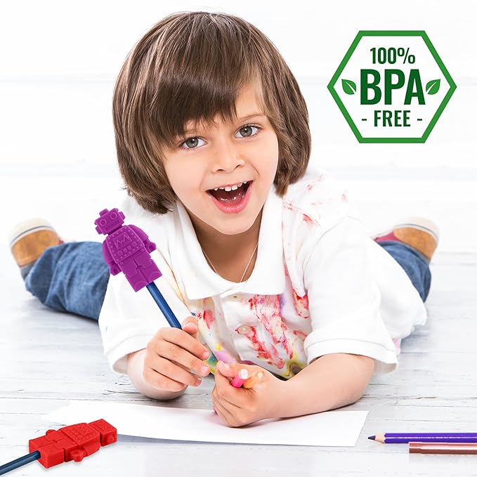 Sensory Pencil Toppers for Sensory Kids, Boys and Girls, Silicone Pencil Covers for Autism, ADHD, SPD, Reduce Fidgeting