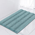 Turquoize Luxury Chenille Bath Rug for Bathroom Rugs Extra Absorbent Bath Mat Non Slip Microfiber Shower Rug for Bathroom Microfiber Shaggy Carpet Rug Size, 17"x 24", Aqua Haze