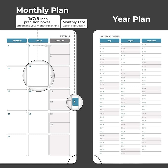 Planner 2026 Daily Weekly and Monthly,6.5"x3.75",12 Months Spiral Bound Calendar Agenda with Self-adhesive Pen Holder,2026 Appointment Book with Vegan Leather Soft Cover,Black