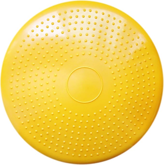 AppleRound Inflated Wobble Cushion with Hand Pump, Air Stability Board (Extra Thick), Core Balance Disc for Adults, Sensory Wiggle Seat for Kids, Flexible Seating for All Age, 13.5in / 34cm Diameter