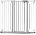 Regalo Easy Step 49-Inch Extra Wide Baby Gate, Includes 4-Inch and 12-Inch Extension Kit, 4 Pack of Pressure Mount Kit and 4 Pack of Wall Mount Kit, Platinum