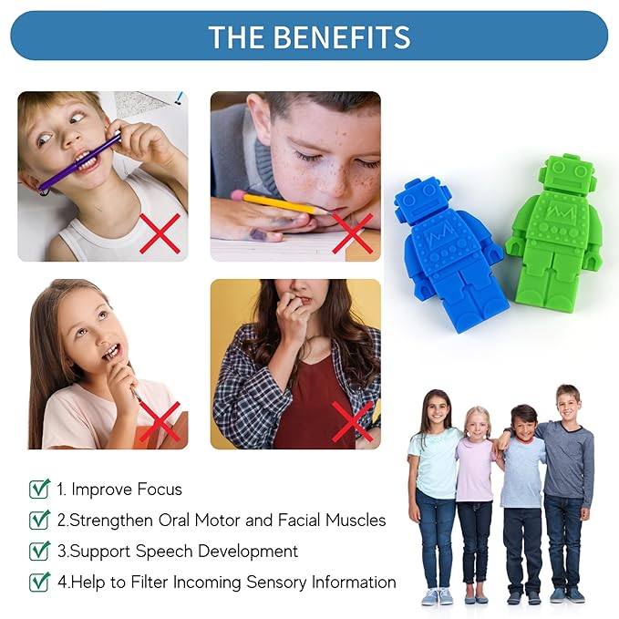 Sensory Pencil Toppers for Sensory Kids, Boys and Girls, Silicone Pencil Covers for Autism, ADHD, SPD, Reduce Fidgeting