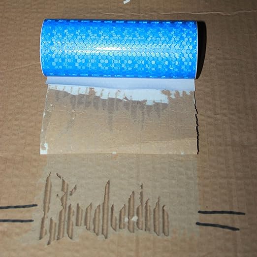 Industrial Reflective Tape Blue 6 inch for Truck, Outdoor Waterproof Hazard Conspicuity Warning Marking Tape (10 feet)