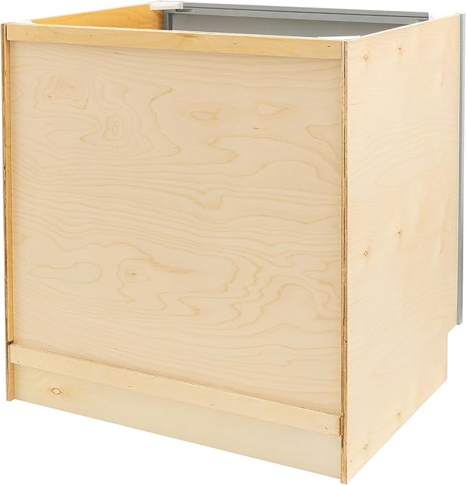 Quicklock RTA (Ready-to-Assemble) | Base Kitchen Cabinets - Shaker Style | Made in America (Magnetic Gray, 36" Wx34.5 Hx24 D Sink Base)
