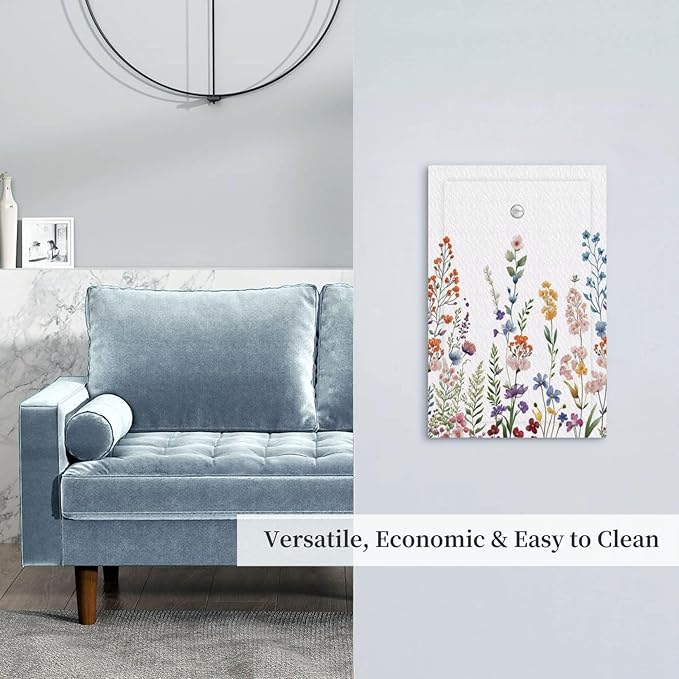 Rustic Wild Floral Vintage Colorful Flowers 1 Gang Blank Light Switch Covers Plate Decorative No Device Wall Plate Coves Electrical Switchplate Dimmer Faceplate for Bathroom Decor