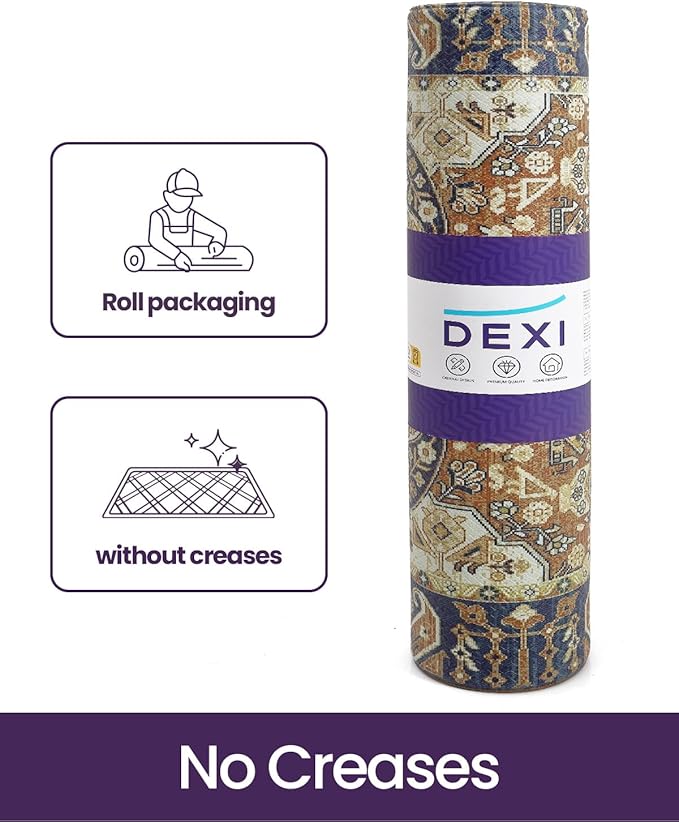 DEXI Kitchen Mats for Floor Cushioned, 23x59 Extra Large Wide Runner Rug Non Slip, Waterproof Soft Comfort Standing Padded Anti Fatigue Decorative, Brown Beige