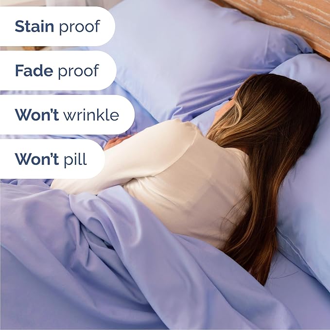 Full 6 Piece Sheet Set - Cooling & Breathable Bed Sheets - Hotel Luxury Bed Sheets for Women, Men, Kids & Teens - Comfy Bedding w/Deep Pockets & Easy Fit - Soft & Wrinkle Free - Full Lavender Sheets