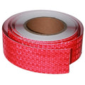 Industrial Reflective Tape Red 2 inch Wide, Outdoor Waterproof Hazard Conspicuity Warning Marking Tape (66 feet)