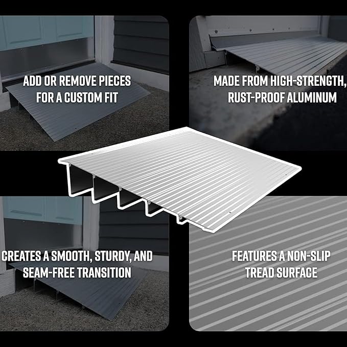 EZ-ACCESS Transitions 1” Portable Self Supporting Aluminum Modular Entry Ramp