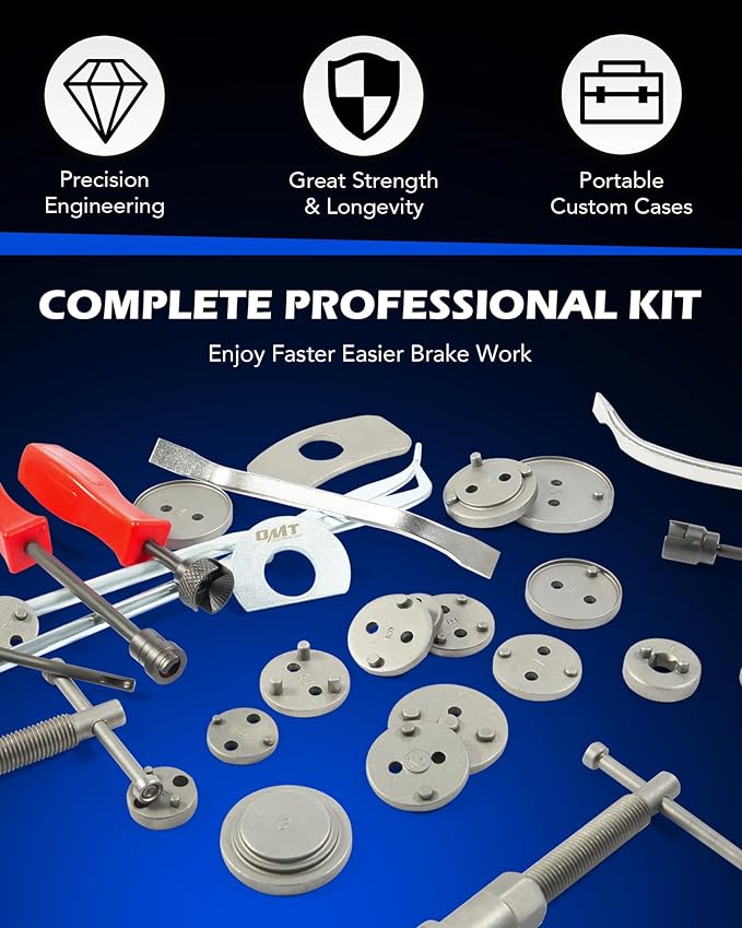 Orion Motor Tech 32pc Dual Brake Tools, 2 in 1 Caliper Compression Tool and Drum Brake Tool Kit, Brake Caliper Tool Kit and Drum Brake Tool with Brake Spring Tool Compressor Pliers Installer Remover